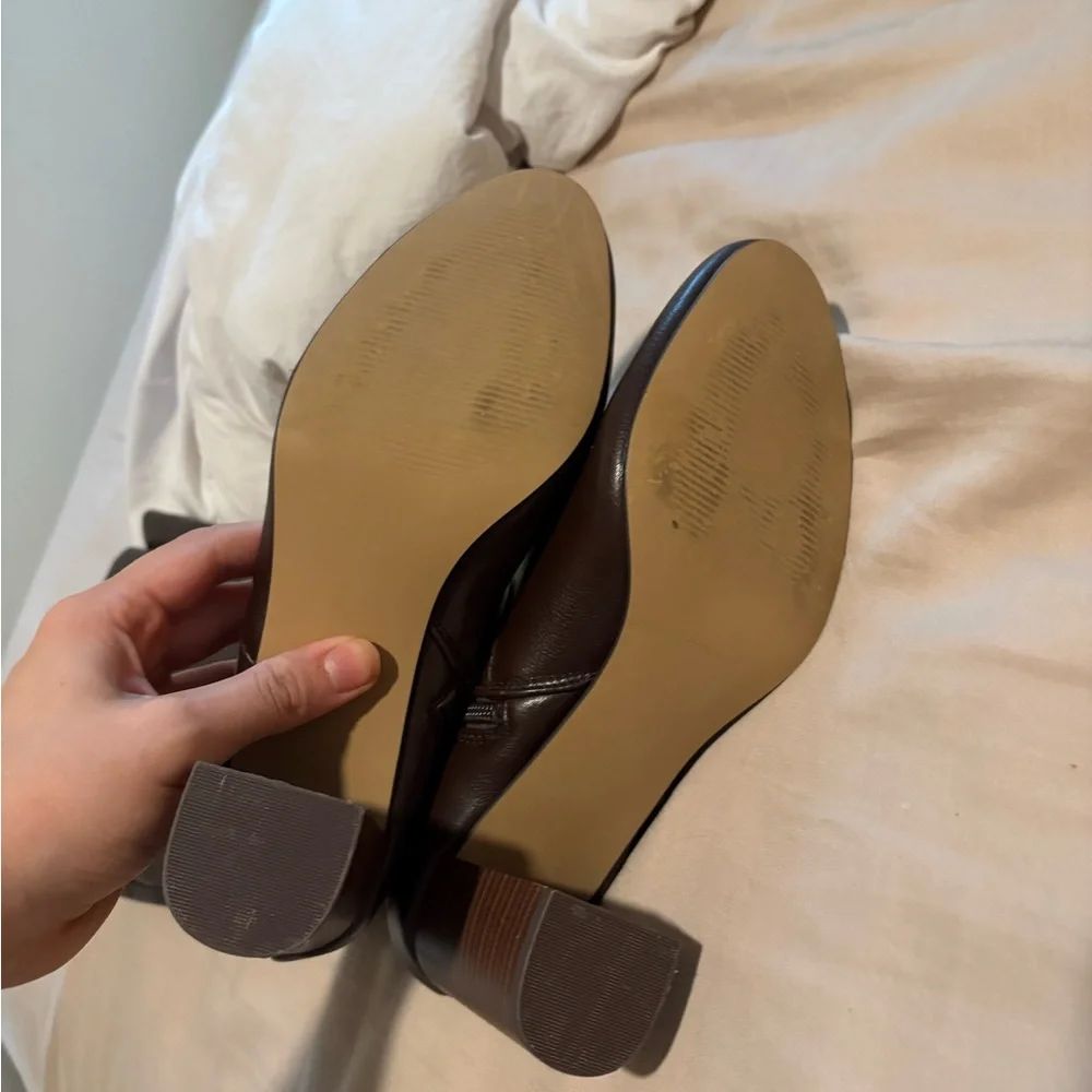 LOFT Brown Knee High Leather Heeled Boots Brand New - Picture 7 of 8